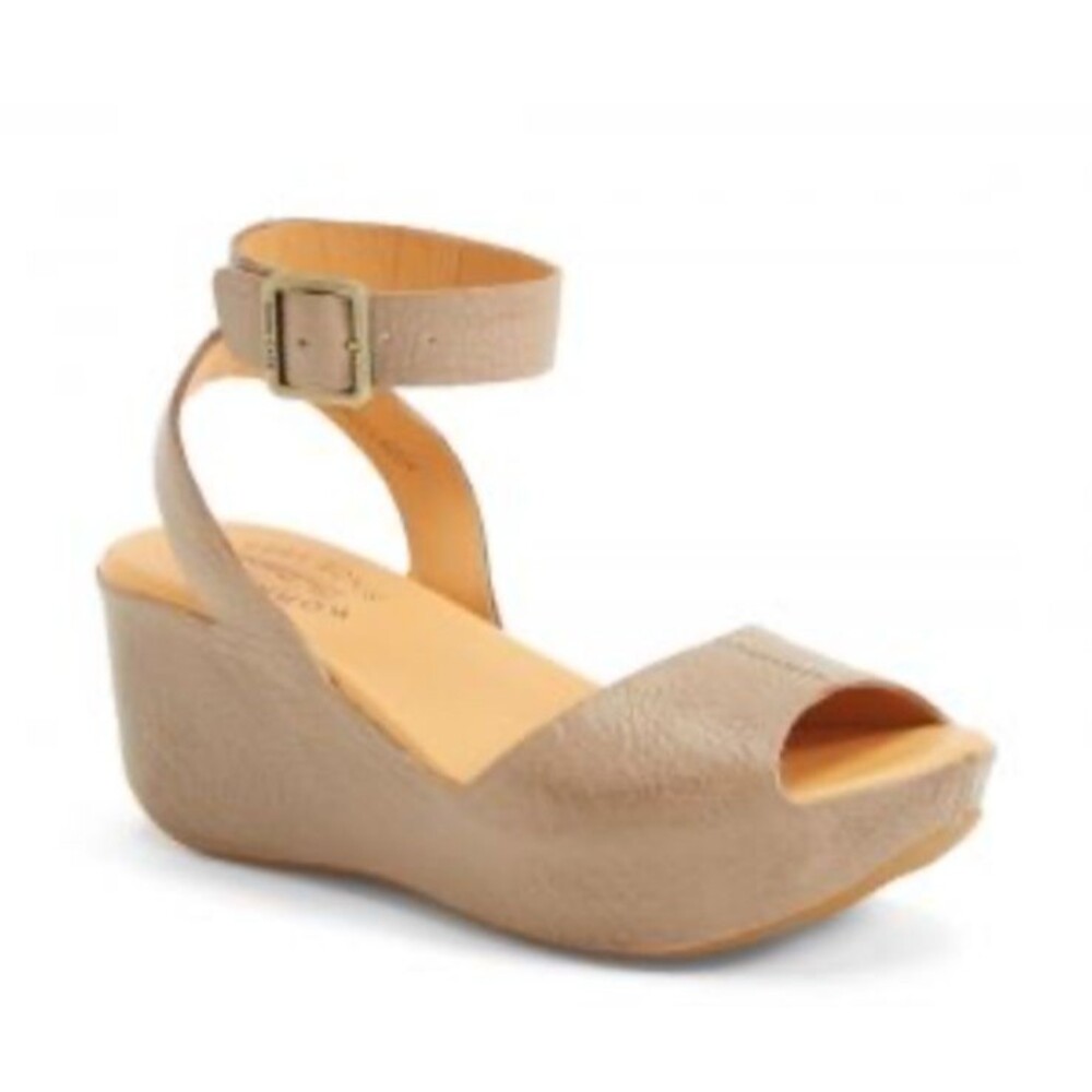 Kork-Ease Women's Carolyn Genuine Leather Platform Wedge Sandals size 8
